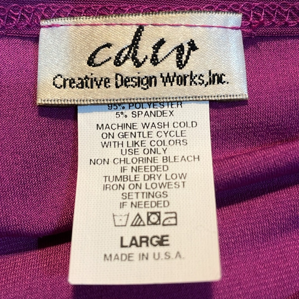 CDW Women's Purple Drape Scoop Neck Top - Picture 6 of 7